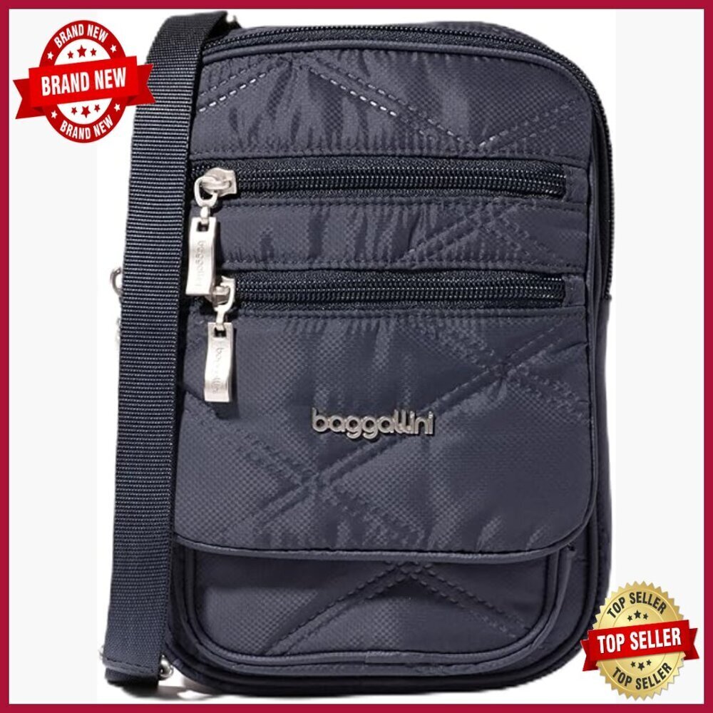 Small Lightweight Travel Crossbody Bag with RFID Blocking & Adjustable Strap